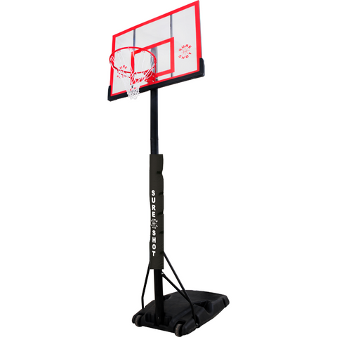 Sure shot portable basketball unit with acrylic backboard